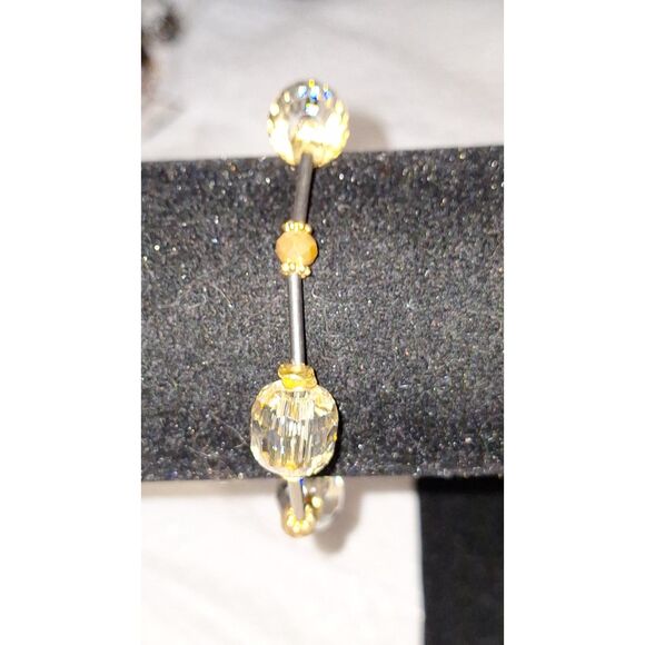 A Women's Vintage Crystal Beaded Stretch Bracelet Elegant Fairycore - Picture 3 of 6